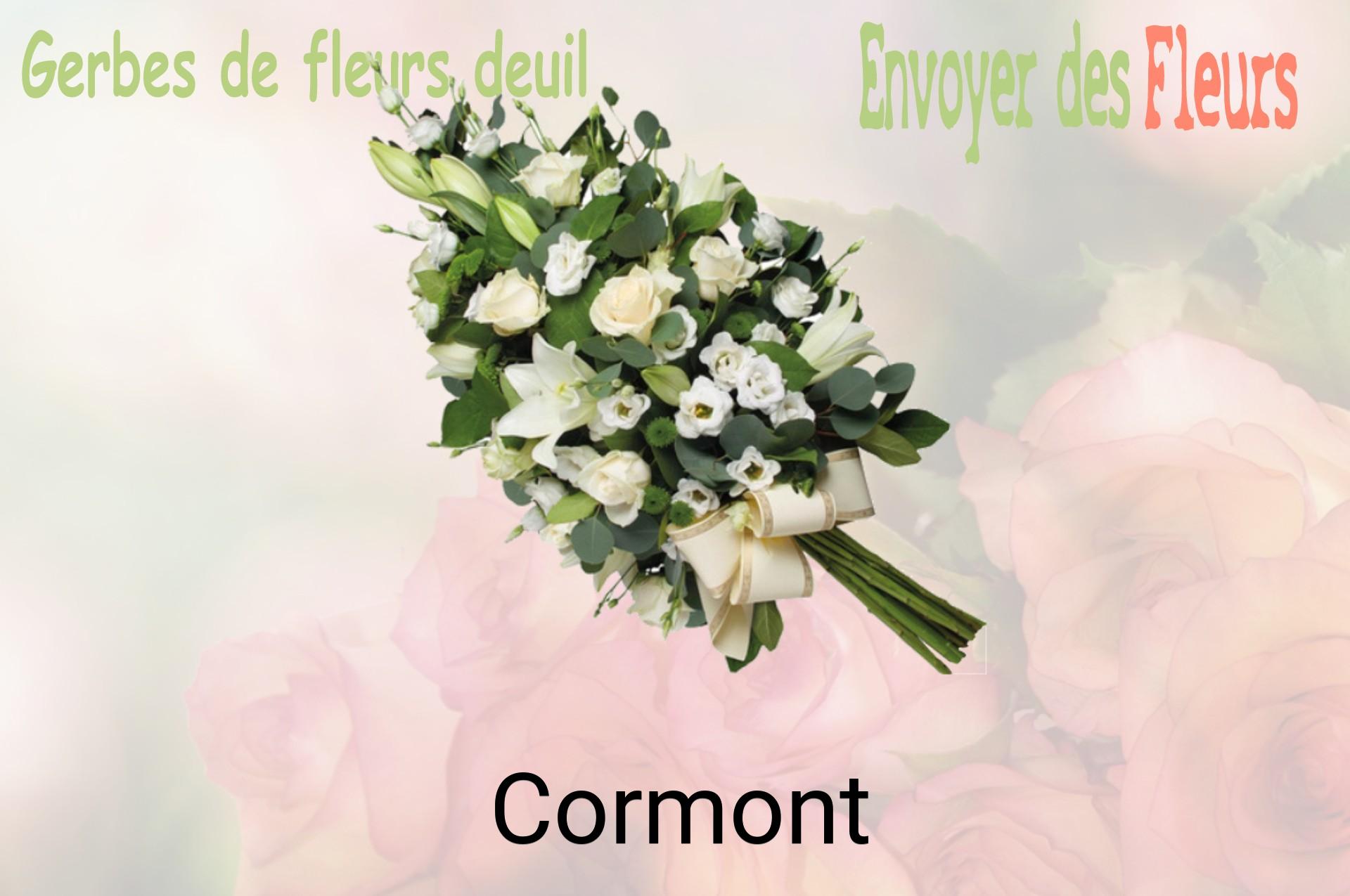 Gerbe de fleurs de deuil livrée à Cormont
